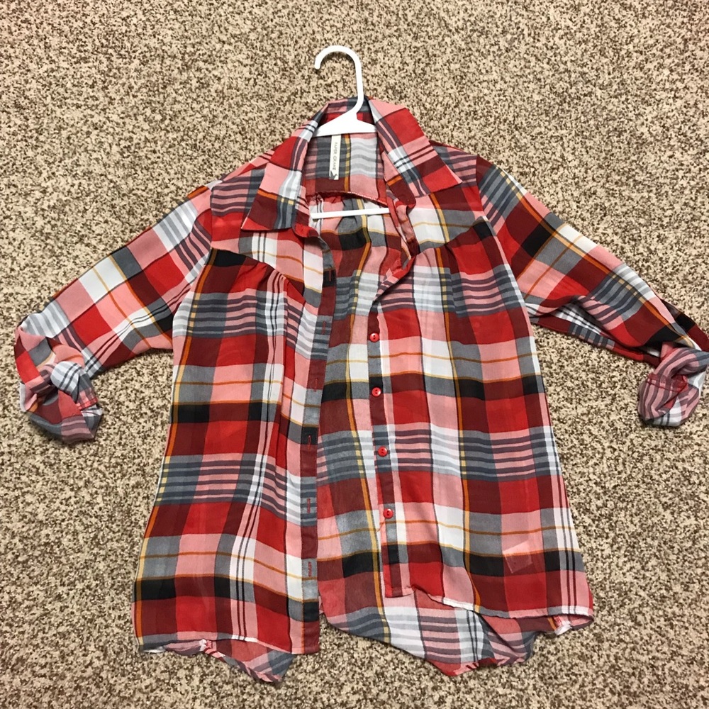 Plaid shirt/blouse